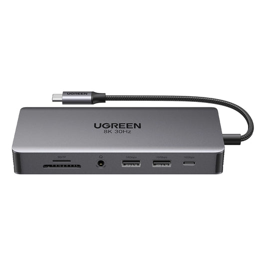 HUB Ugreen CM681 15978 13in1 USB-C - 2x USB-A 3.2 / 2x USB-A 3.0 / USB-C 3.2 / 2x HDMI / DisplayPort / RJ45 / SD and TF / AUX / USB-C PD_0