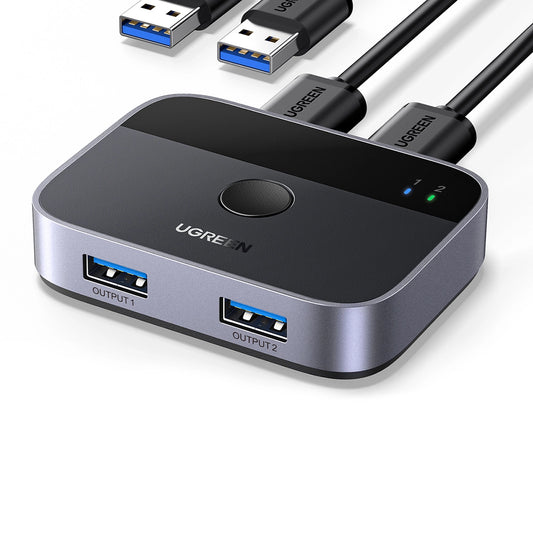 Ugreen CM757 2in1 adapter 2x USB-A 3.0 (input) / 2x USB-A (output) - gray_0