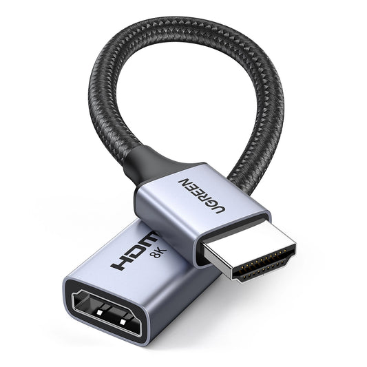 Ugreen HD165 HDMI (Male) / HDMI (Female) 8K Cable 0.15m - Gray_0