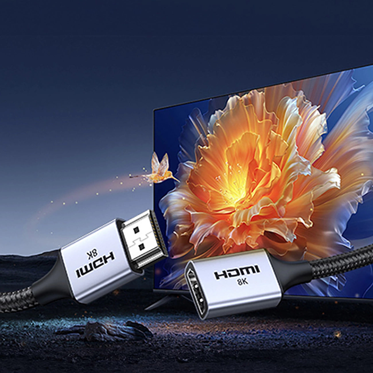 Ugreen HD165 HDMI (Male) / HDMI (Female) 8K Cable 0.15m - Gray_5