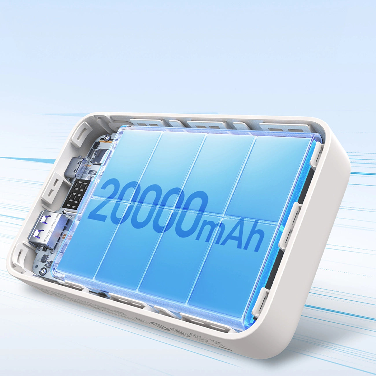 UGREEN 20000mAh Power Bank with Built-in Cable white_9