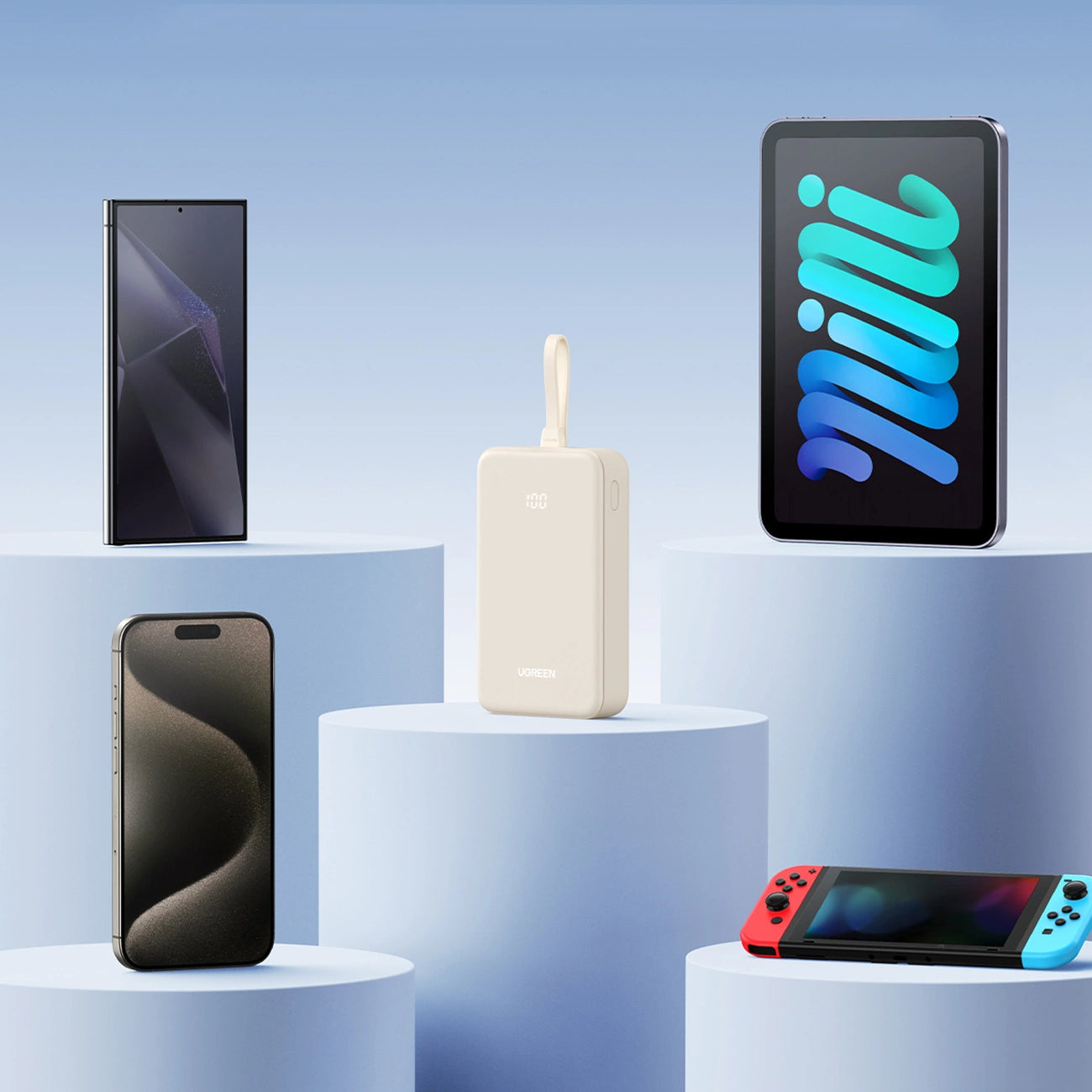 UGREEN 20000mAh Power Bank with Built-in Cable white_11