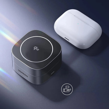 Ugreen W702 3in1 inductive charger with MagSafe / Qi2 and USB-C port for phone / headphones - black_11