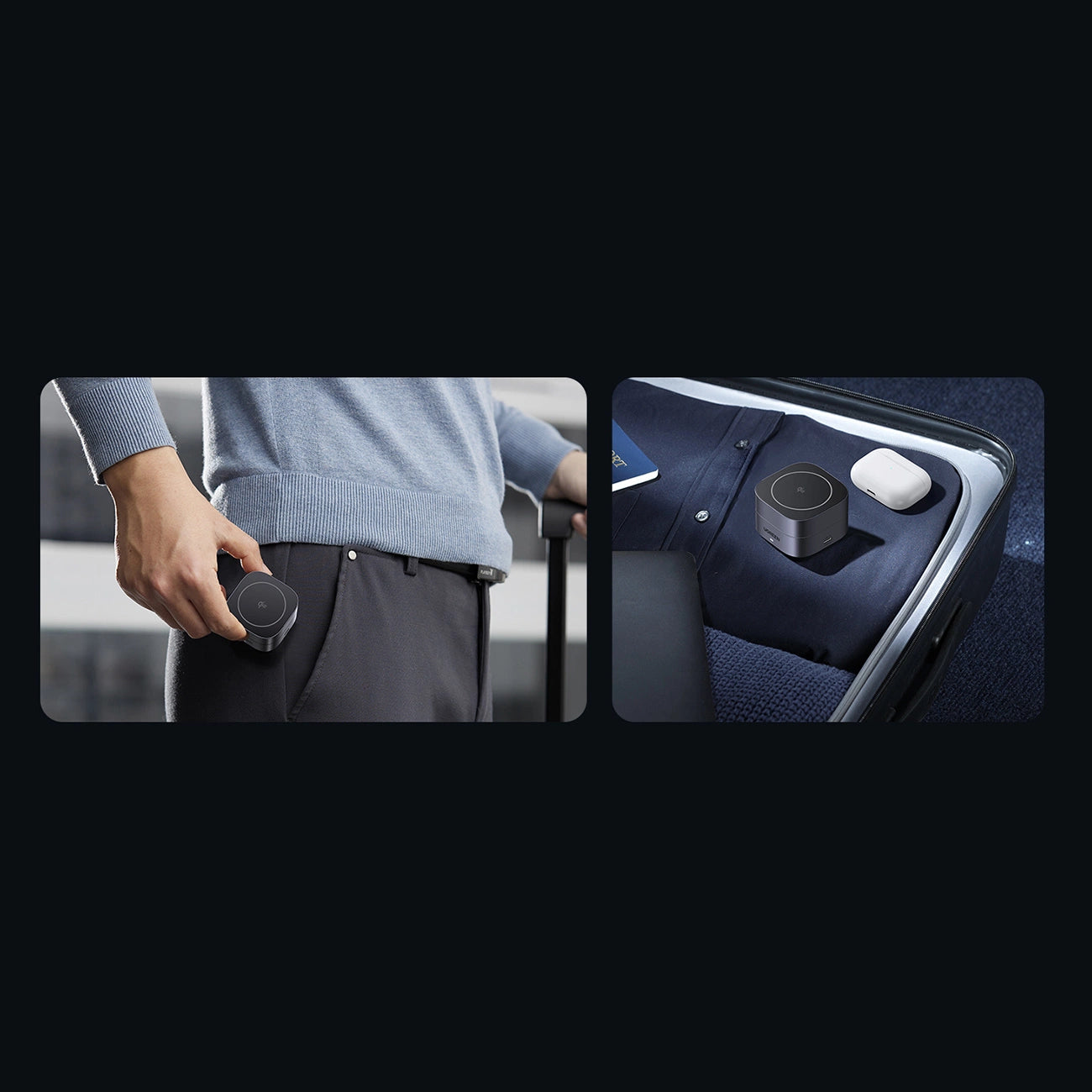 Ugreen W702 3in1 inductive charger with MagSafe / Qi2 and USB-C port for phone / headphones - black_5