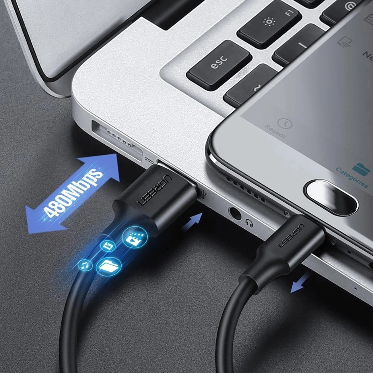 Ugreen US289 60135 micro USB / USB-A cable 0.5m - black_4