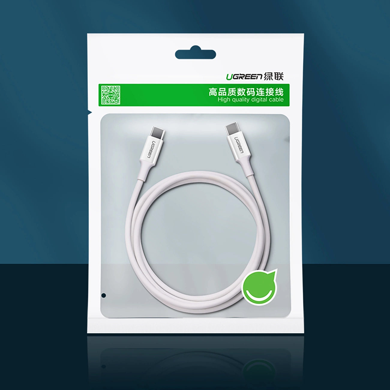Ugreen US264 60519 USB-C / USB-C PD QC AFC Cable 1.5m - White_9