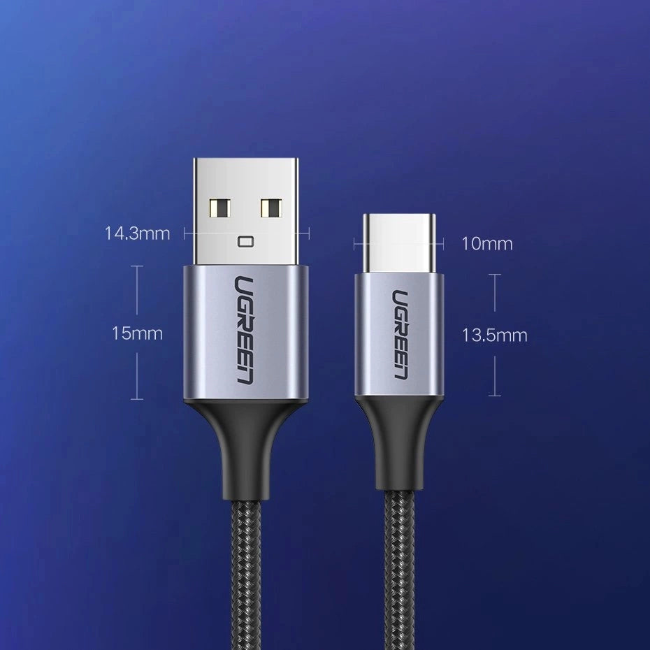Ugreen US288 60127 USB-A / USB-C QC 3.0 3A Cable 1.5m - Gray_7