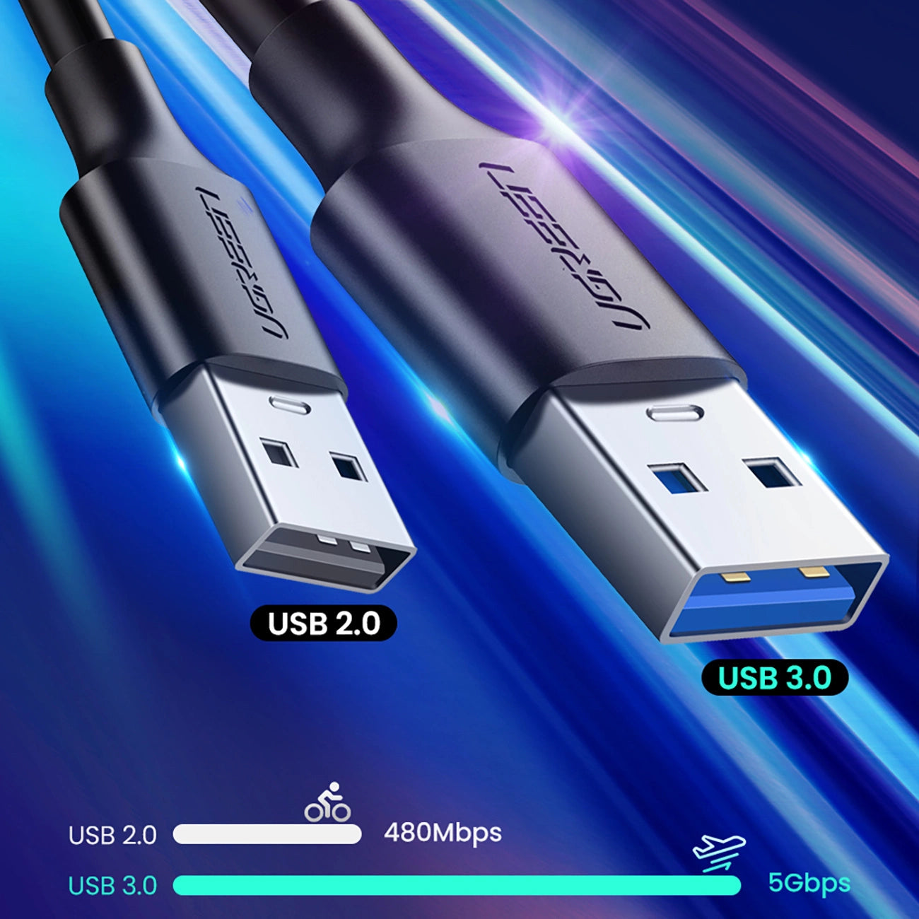 Ugreen US184 20883 USB-A 3.0 / USB-C 3A cable 1.5m - black_10