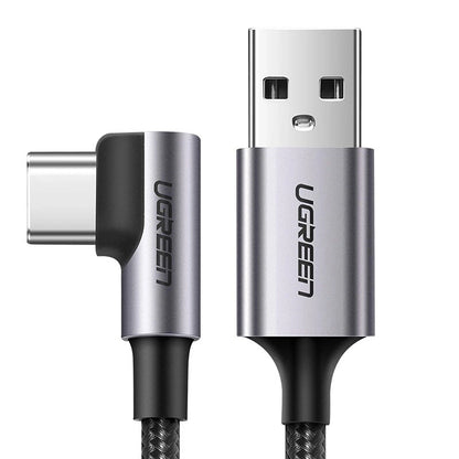 Ugreen US284 70255 USB-A (straight) / USB-C (angled) 3A Cable 3m - Gray_0