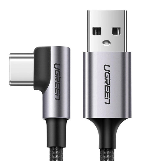Ugreen US284 70255 USB-A (straight) / USB-C (angled) 3A Cable 3m - Gray_0