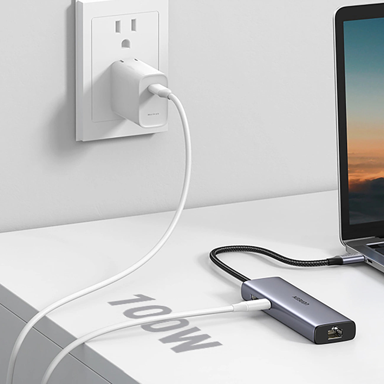 Ugreen CM512 90568 USB-C Adapter - 2x USB-A 3.0 / HDMI / RJ45 / SD and TF Card Reader / USB-C PD 100W - Gray_23