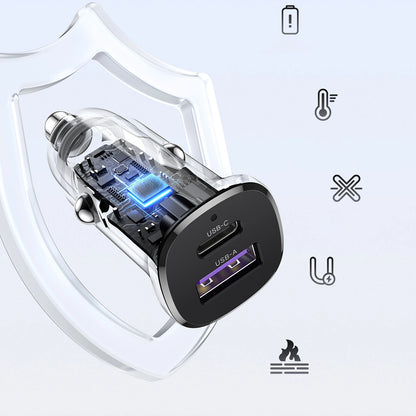 Ugreen EC305 25845 car charger USB-C USB-A 30W - black_3