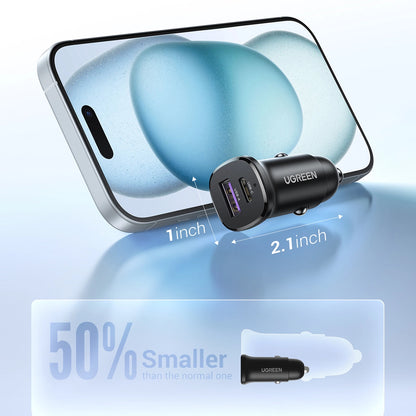 Ugreen EC305 25845 car charger USB-C USB-A 30W - black_4