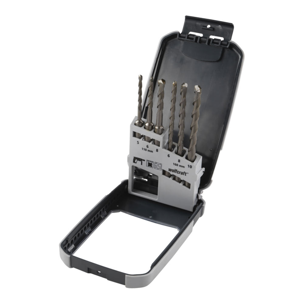 Broca de betÃ£o de borda de carboneto de tungstenio, sds-plus, Ã¸5-10 mm, conjunto de 6 peÃ§as_0
