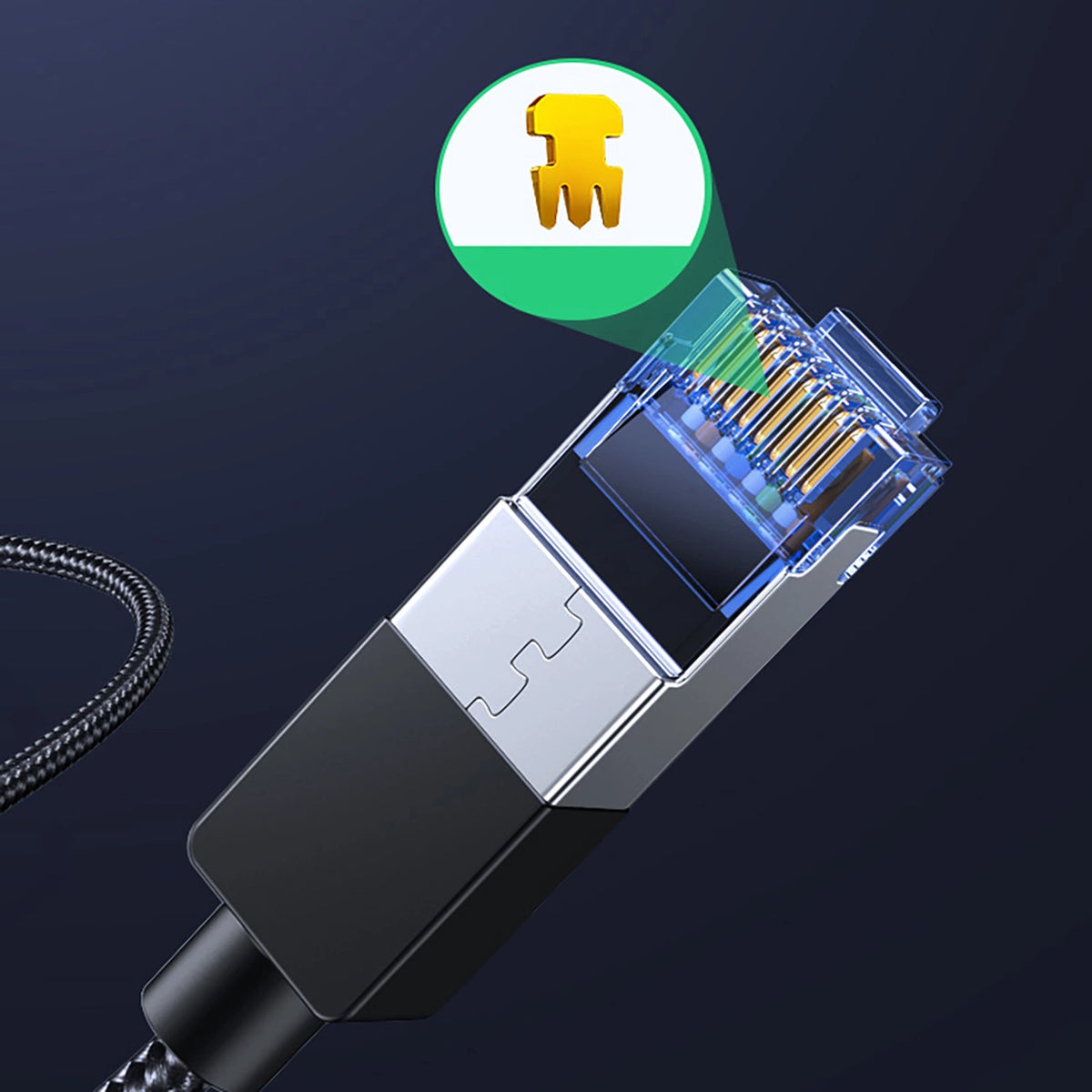 Ugreen NW153 Ethernet RJ45 Cat8 Cable Copper Core 1.5m - Black_10
