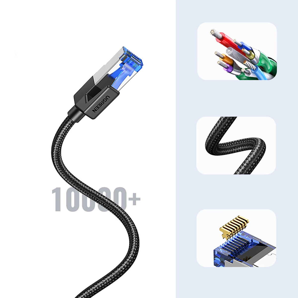Ugreen NW153 Ethernet RJ45 Cat8 Cable Copper Core 1.5m - Black_19