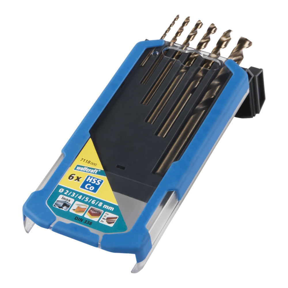 Broca de metal hss cobalto retificada, Ã¸2-8 mm, conjunto de 6 peÃ§as_0