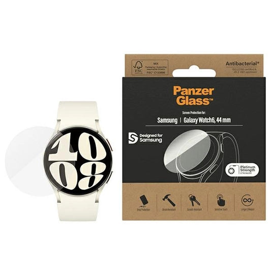 Antibacterial PanzerGlass Screen Protector for Samsung Galaxy Watch 6 44 mm_0