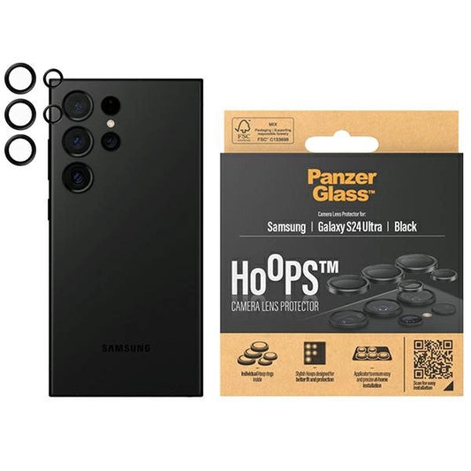 PanzerGlass Hoops Camera Protection for Samsung Galaxy S24 Ultra - with Black Frame_1