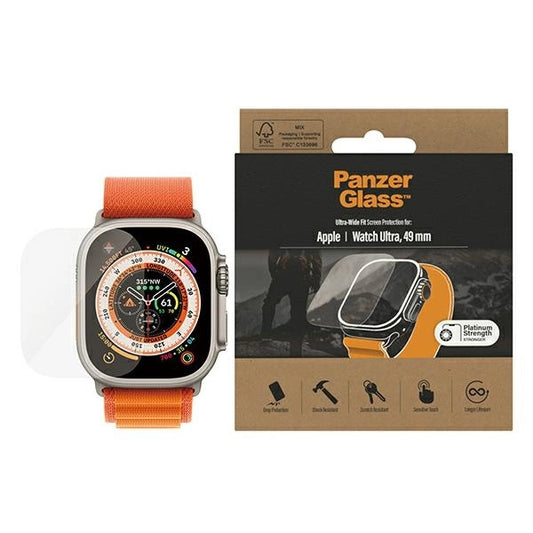 PanzerGlass Ultra-Wide Fit tempered glass for Apple Watch Ultra 49mm_0