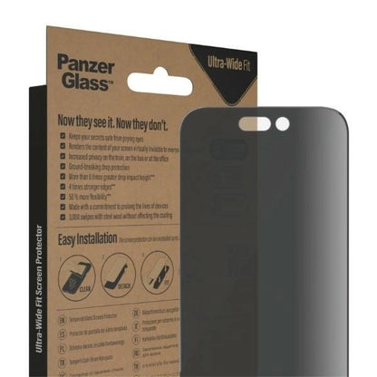 PanzerGlass Ultra-Wide Fit Antibacterial Privacy Tempered Glass for iPhone 14 Pro_6