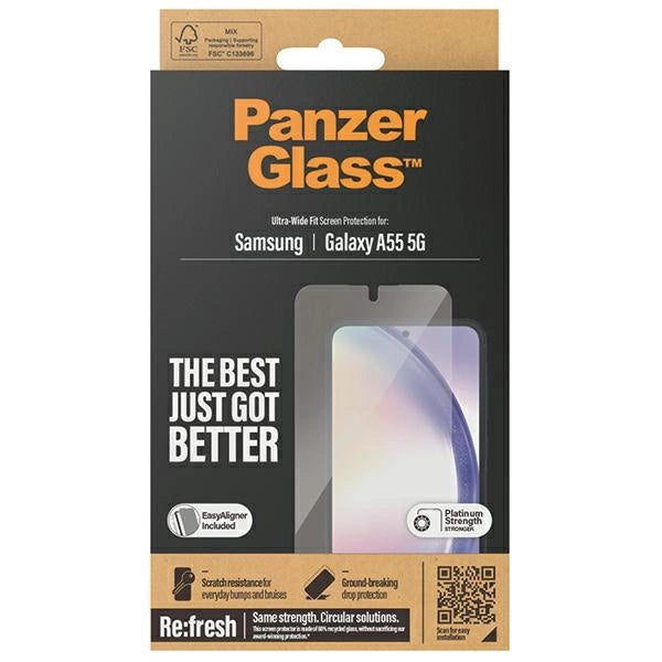 PanzerGlass Ultra-Wide Fit tempered glass with positioner for Samsung Galaxy A55 5G_3