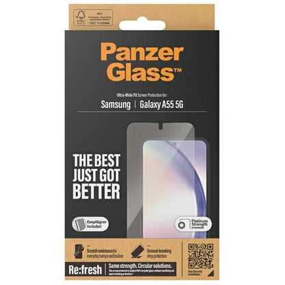 PanzerGlass Ultra-Wide Fit tempered glass with positioner for Samsung Galaxy A55 5G_3