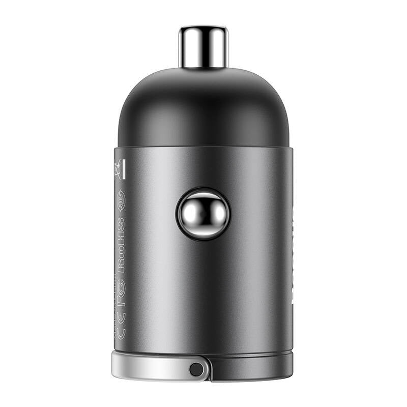 Baseus Tiny Star Mini Quick Charge Car Charger USB Port 30W Grey_3