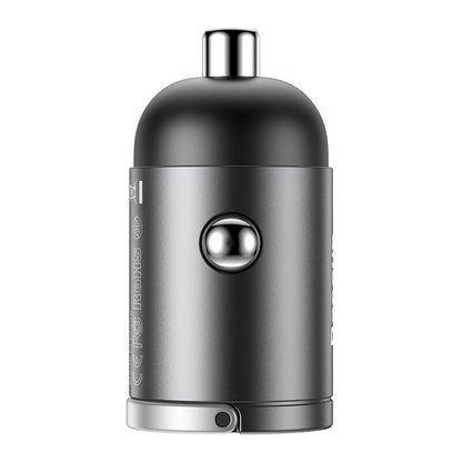 Baseus Tiny Star Mini Quick Charge Car Charger USB Port 30W Grey_3