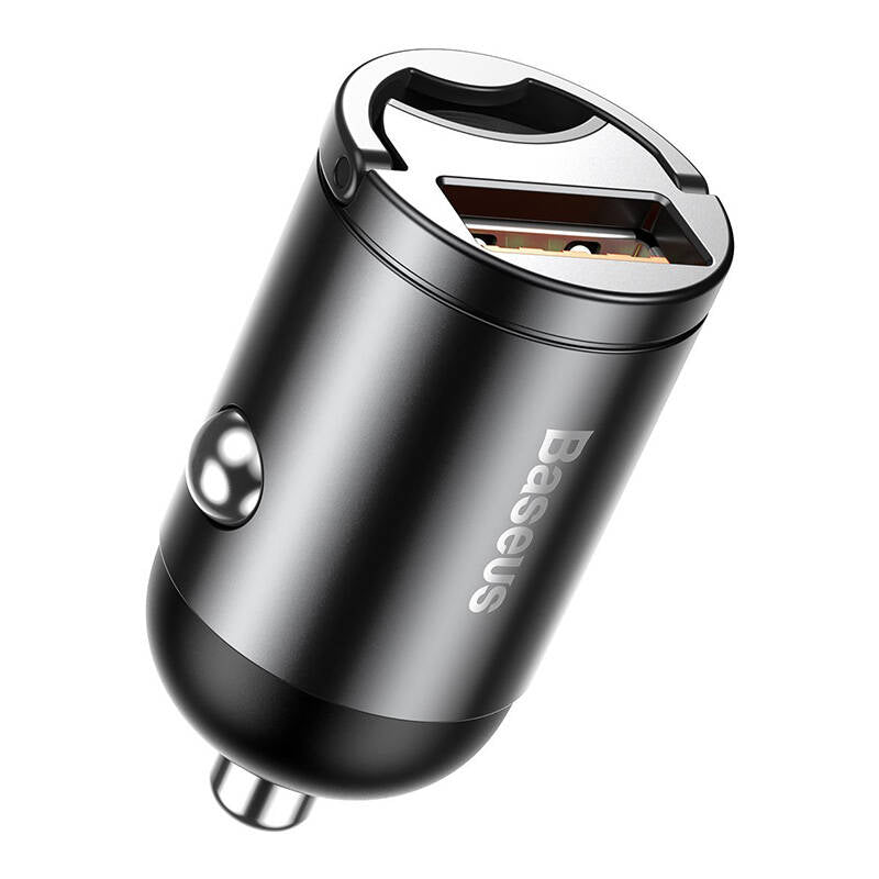 Baseus Tiny Star Mini Quick Charge Car Charger USB Port 30W Grey_5