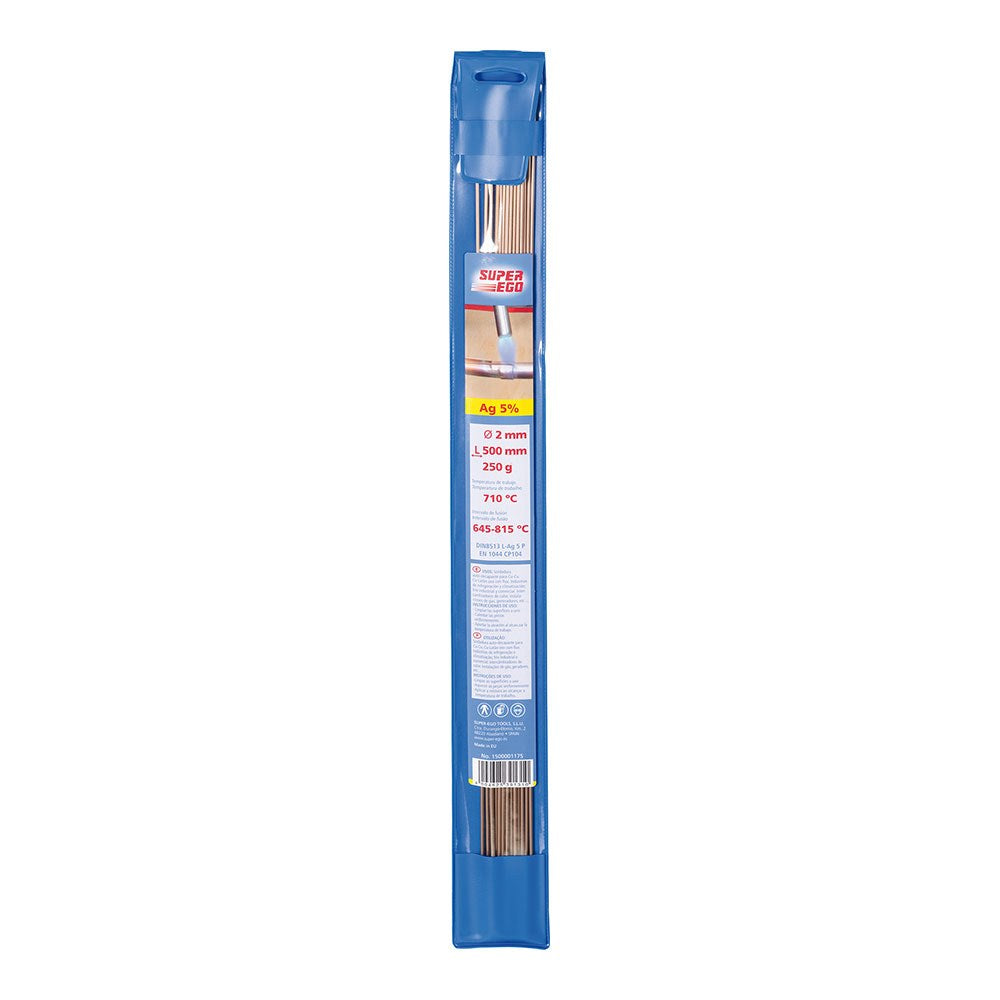 Vareta de soldadura 2% prata cupag 2 Ã¸ 2 mm, c 500 mm, 250 g_0