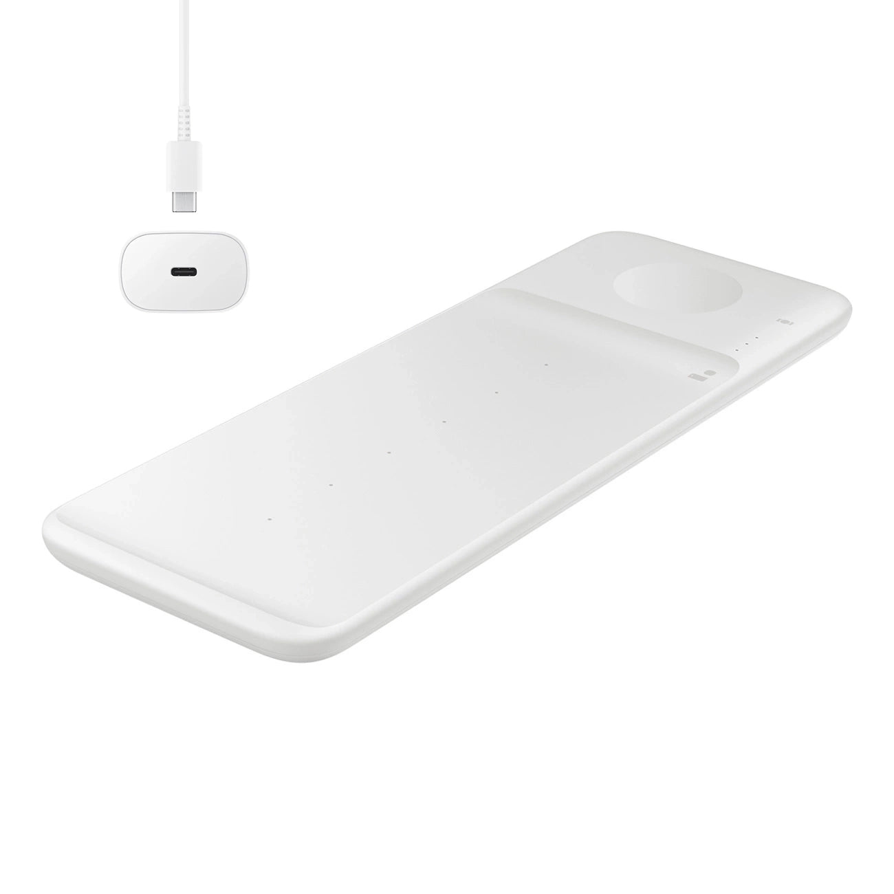 Samsung Trio EP-P6300TWEGEU 3in1 inductive charger for phone / Galaxy Watch / Buds - white + mains charger + cable_0