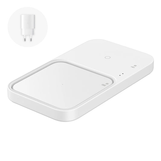 Samsung Wireless Charger Duo EP-P5400TWEGEU inductive charger 15W - white + mains charger + cable_0