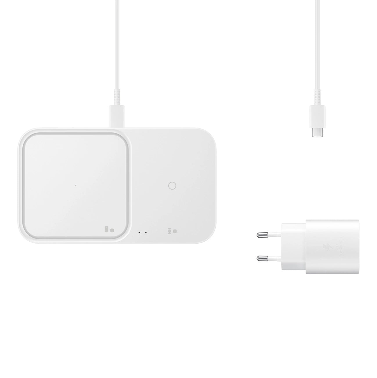 Samsung Wireless Charger Duo EP-P5400TWEGEU inductive charger 15W - white + mains charger + cable_5