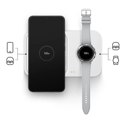 Samsung Wireless Charger Duo EP-P5400TWEGEU inductive charger 15W - white + mains charger + cable_8