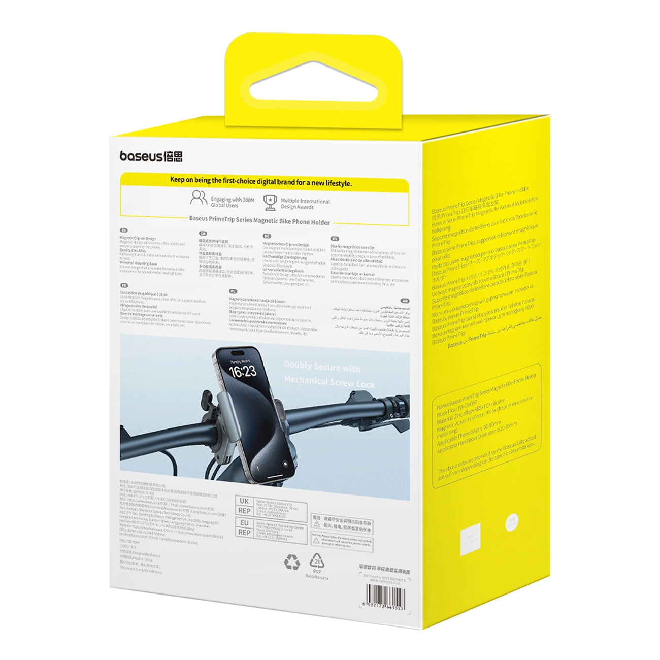 Baseus PrimeTrip magnetic phone holder for bicycle / scooter / scooter - black_7