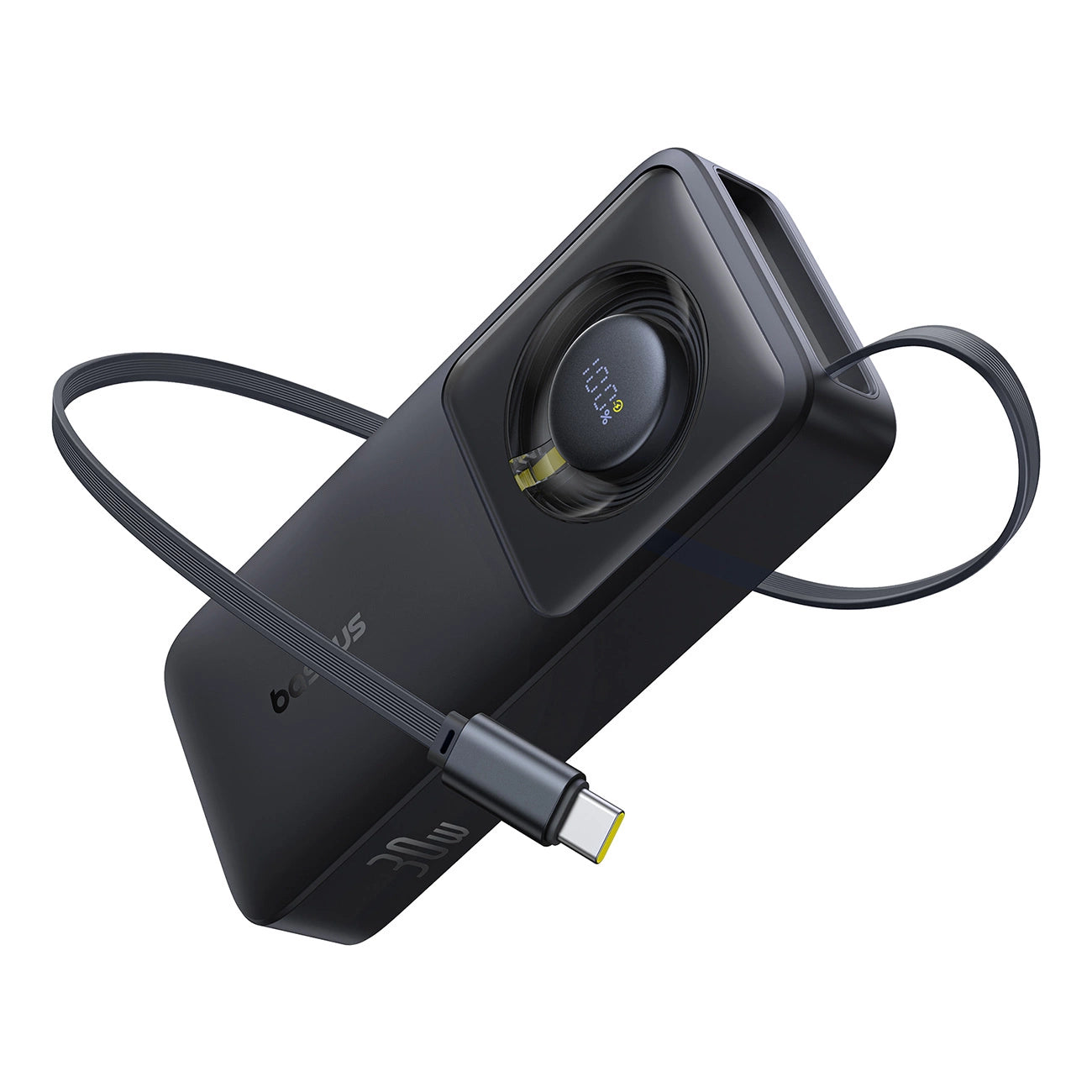 Baseus Free2Pull 10000mAh 30W powerbank with USB-C port and retractable USB-C cable - black_0