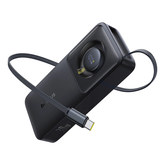 Baseus Free2Pull 10000mAh 30W powerbank with USB-C port and retractable USB-C cable - black_0