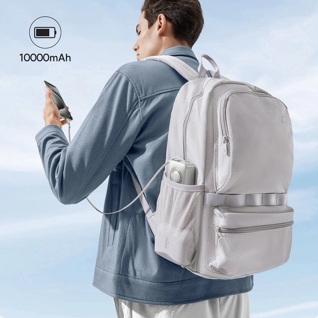 Baseus Free2Pull 10000mAh 30W powerbank with USB-C port and retractable USB-C cable - gray_9