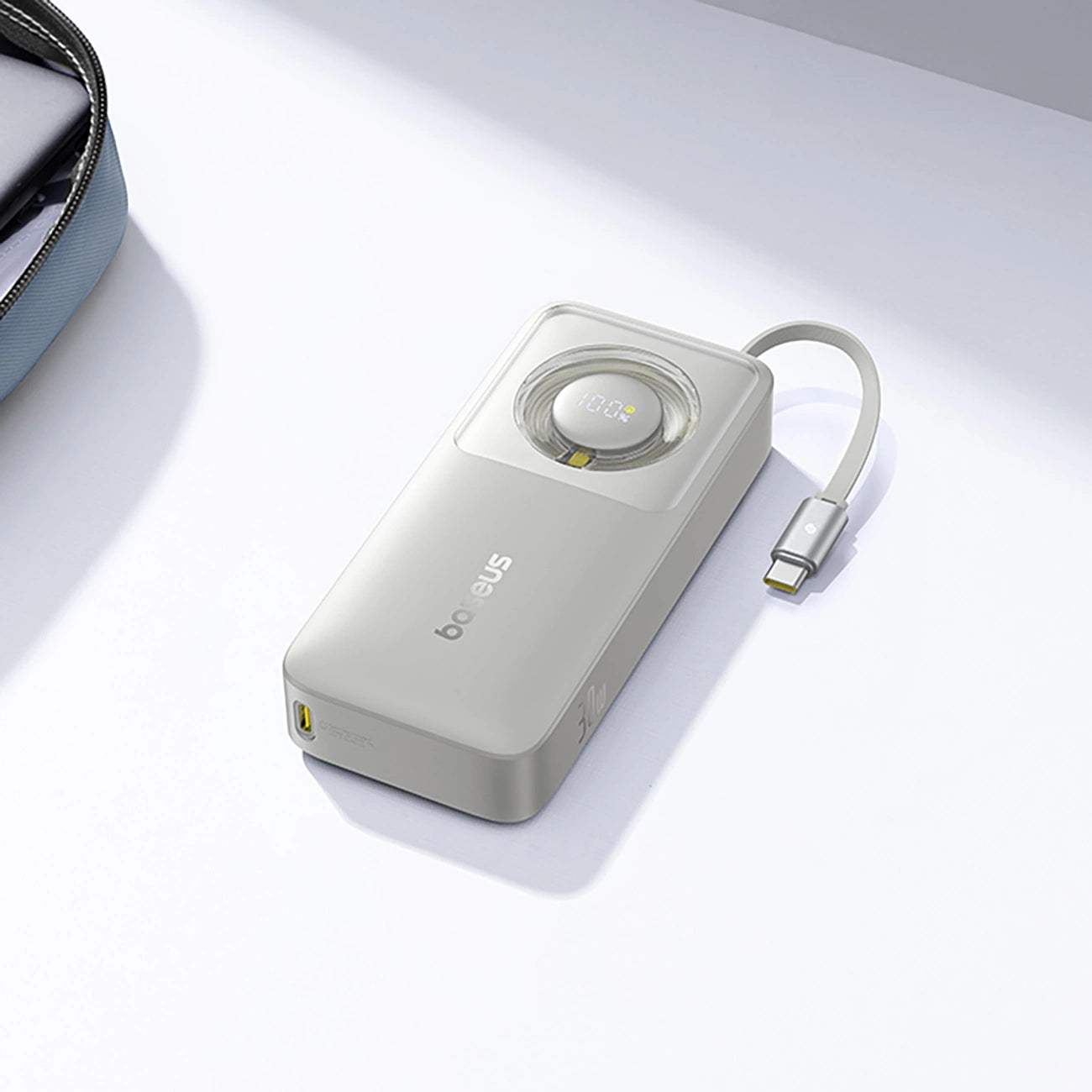 Baseus Free2Pull 10000mAh 30W powerbank with USB-C port and retractable USB-C cable - gray_8