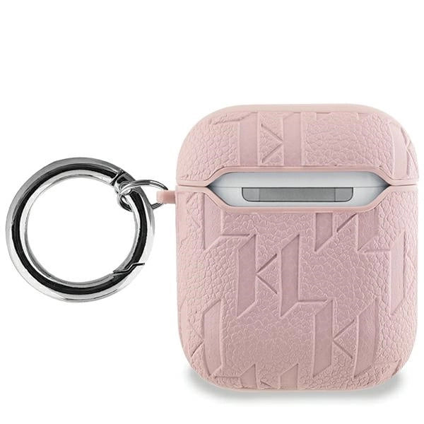 Karl Lagerfeld Monogram Karl &amp; Choupette Head case for AirPods 1 / 2 - pink_1