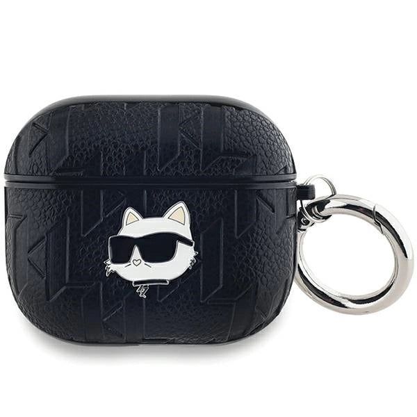 Karl Lagerfeld Monogram Choupette Head case for AirPods 3 - black_0