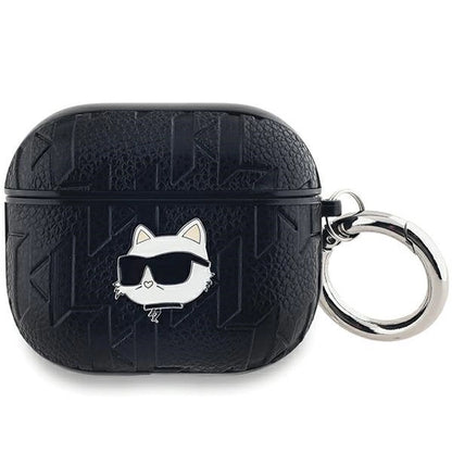 Karl Lagerfeld Monogram Choupette Head case for AirPods 3 - black_0