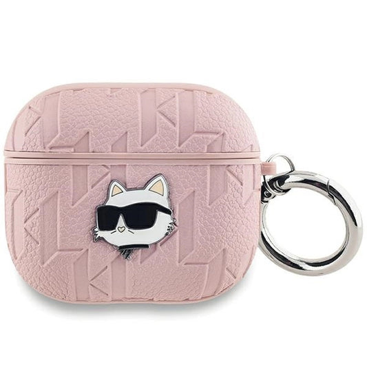 Karl Lagerfeld Monogram Choupette Head case for AirPods 3 - pink_0