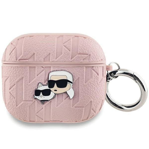 Karl Lagerfeld Monogram Karl &amp; Choupette Head case for AirPods 3 - pink_0