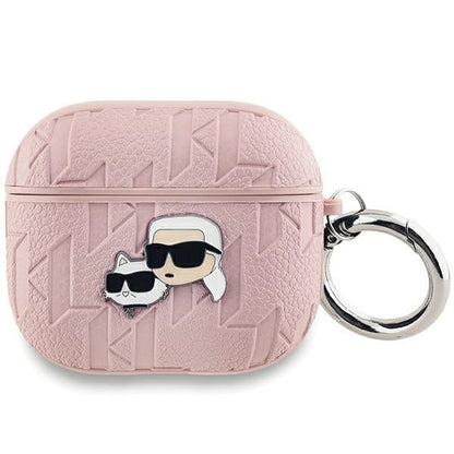 Karl Lagerfeld Monogram Karl &amp; Choupette Head case for AirPods 3 - pink_0