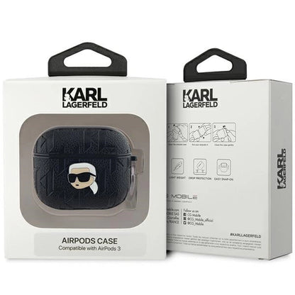 Karl Lagerfeld Monogram Karl Head case for AirPods 3 - black_2
