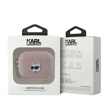Karl Lagerfeld Monogram Choupette Head case for AirPods Pro 2 - pink_3