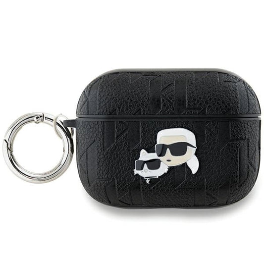 Karl Lagerfeld Monogram Karl &amp; Choupette Head case for AirPods Pro 2 - black_0