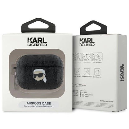 Karl Lagerfeld Monogram Karl Head case for AirPods Pro 2 - black_3